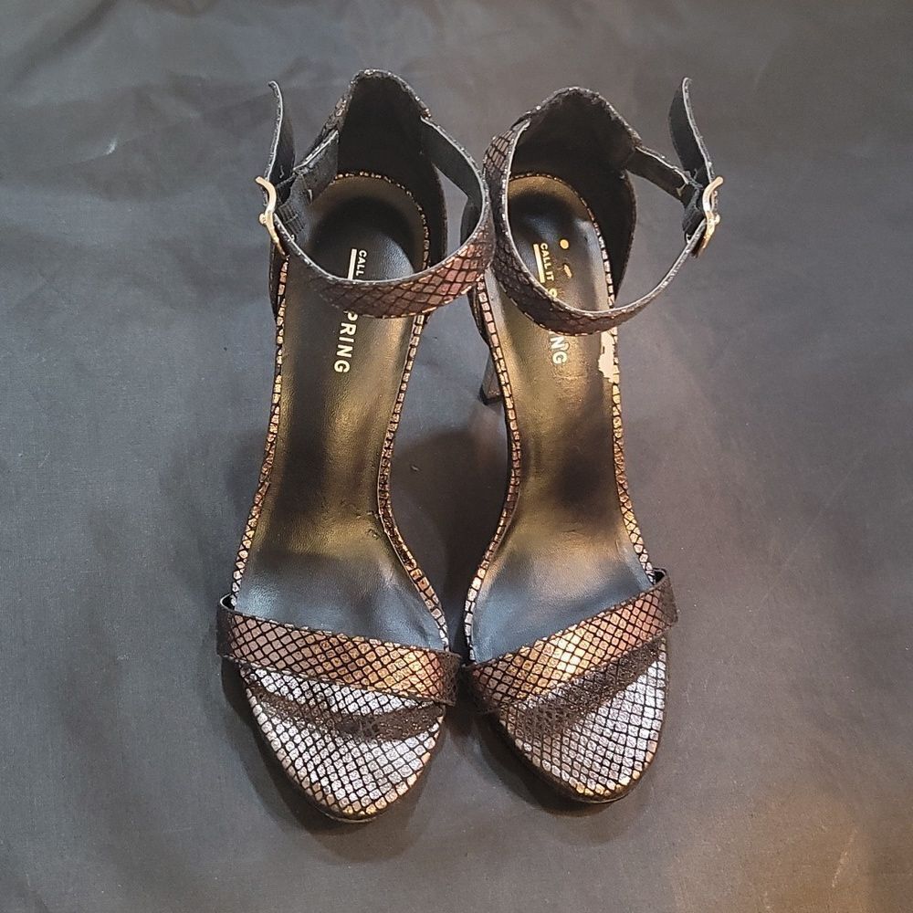 Call It Spring High Heel Stilettos Open Toe Buckl… - image 2